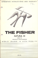 Fisher FUTURA-3-F-50 - Owners Manual 
